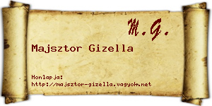 Majsztor Gizella névjegykártya